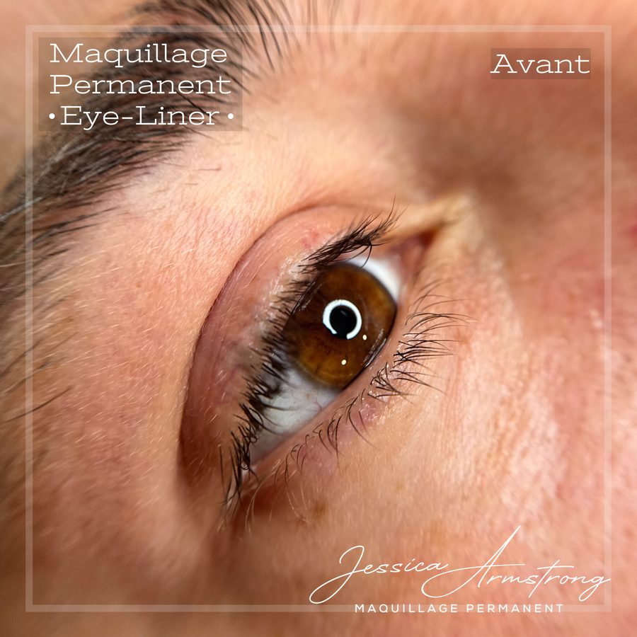 Avant maquillage permanent de l'eyeliner