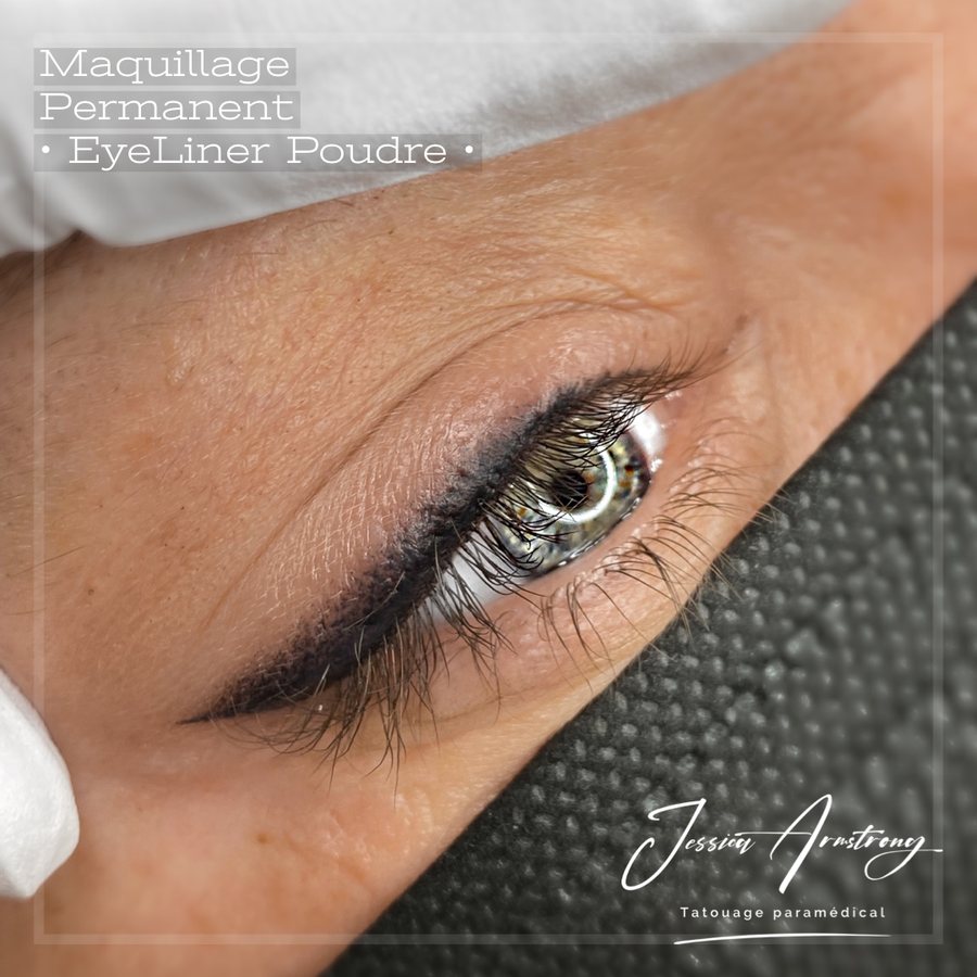 Résultat de maquillage permanent de l'eyeliner