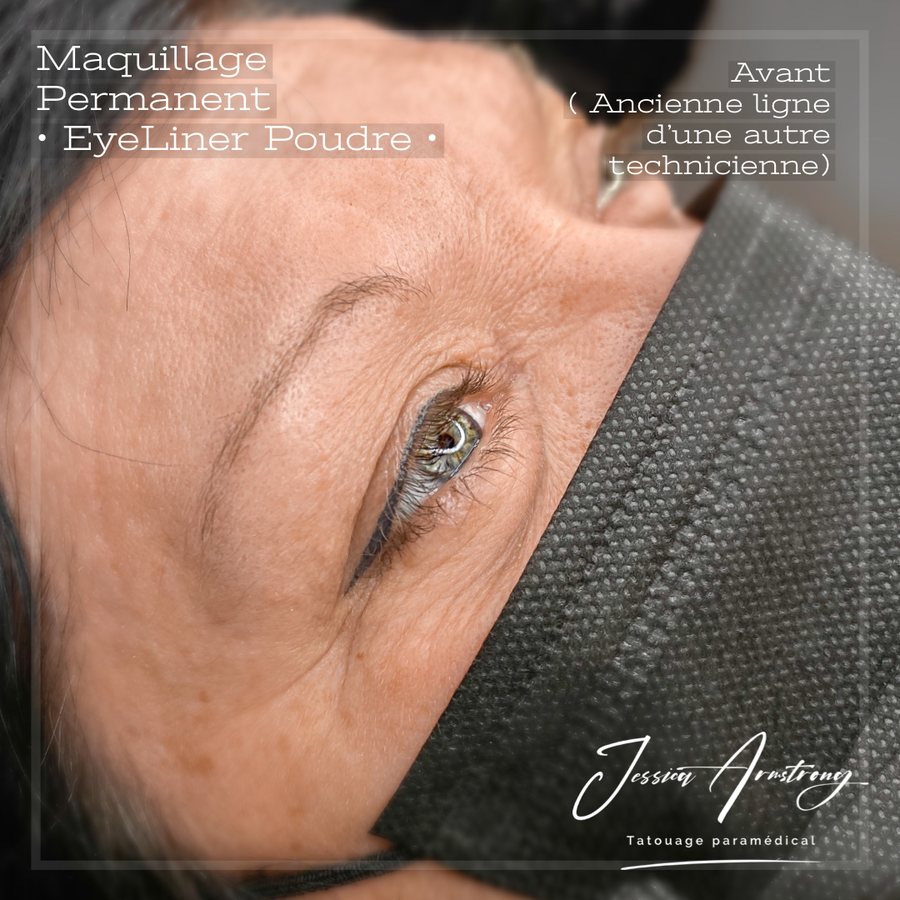 Avant maquillage permanent de l'eyeliner