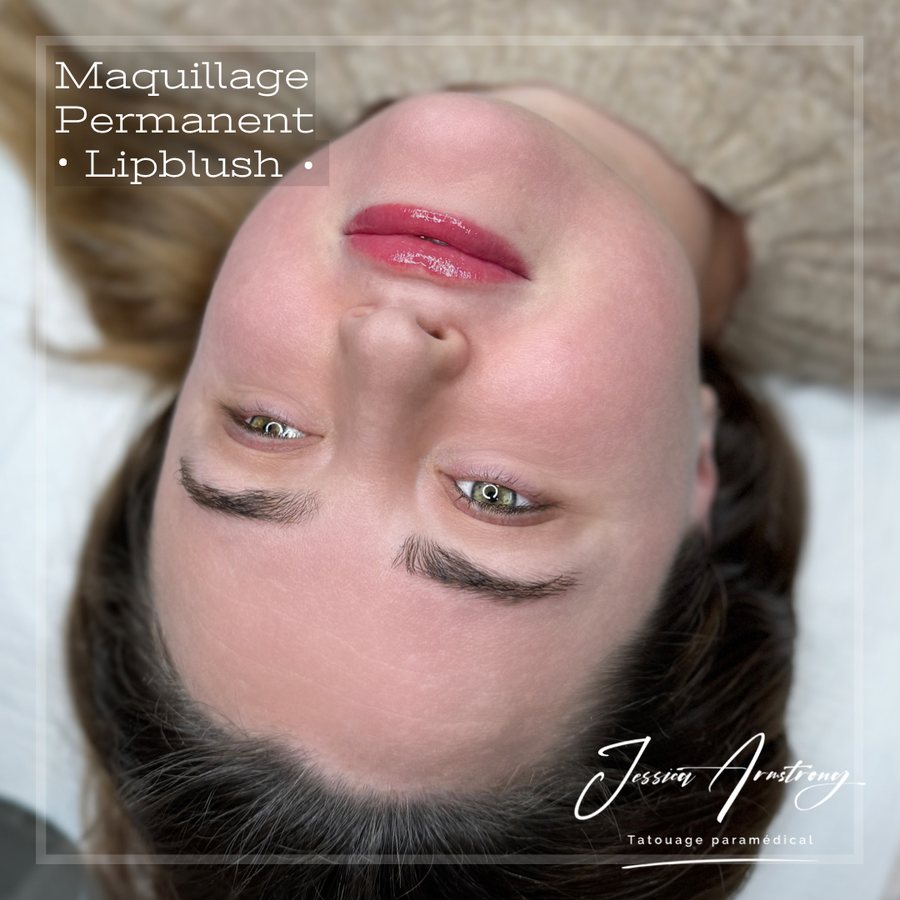 Résultat de maquillage permanent des lèvres, soft lip blush