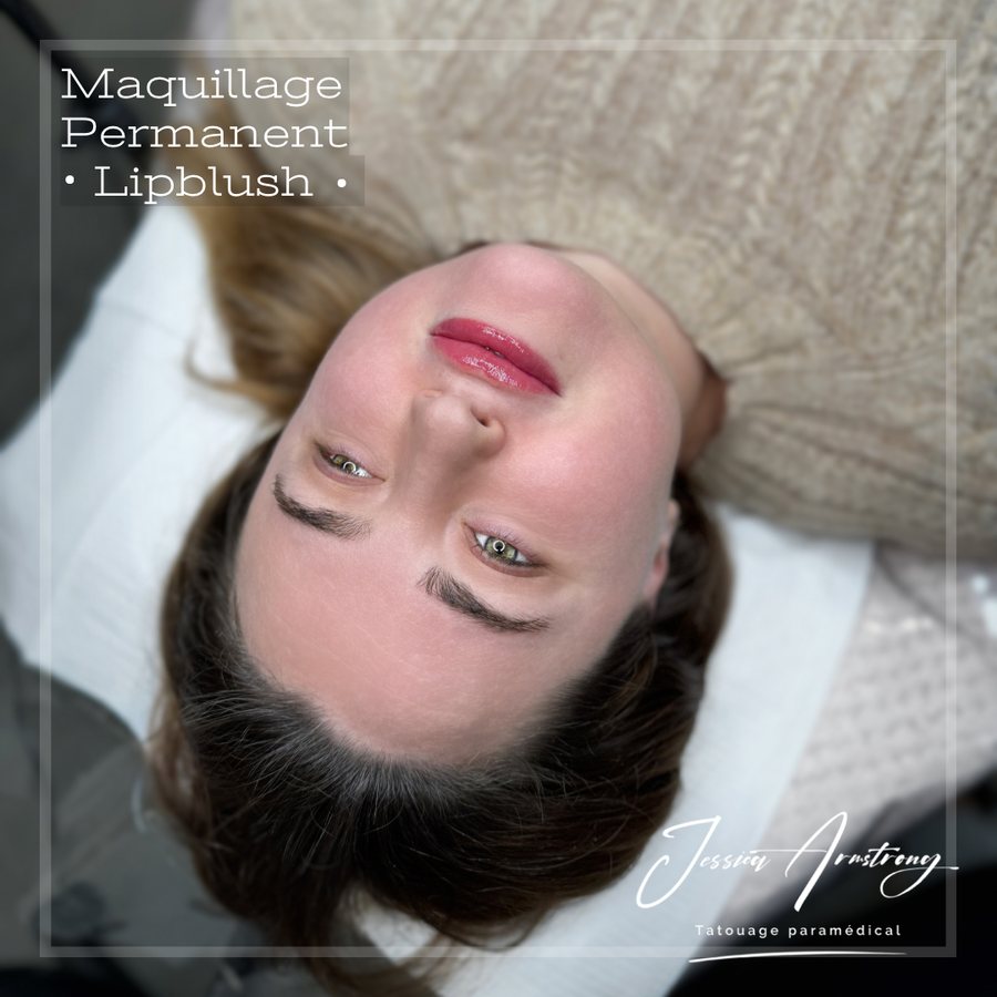 Résultat de maquillage permanent des lèvres, soft lip blush