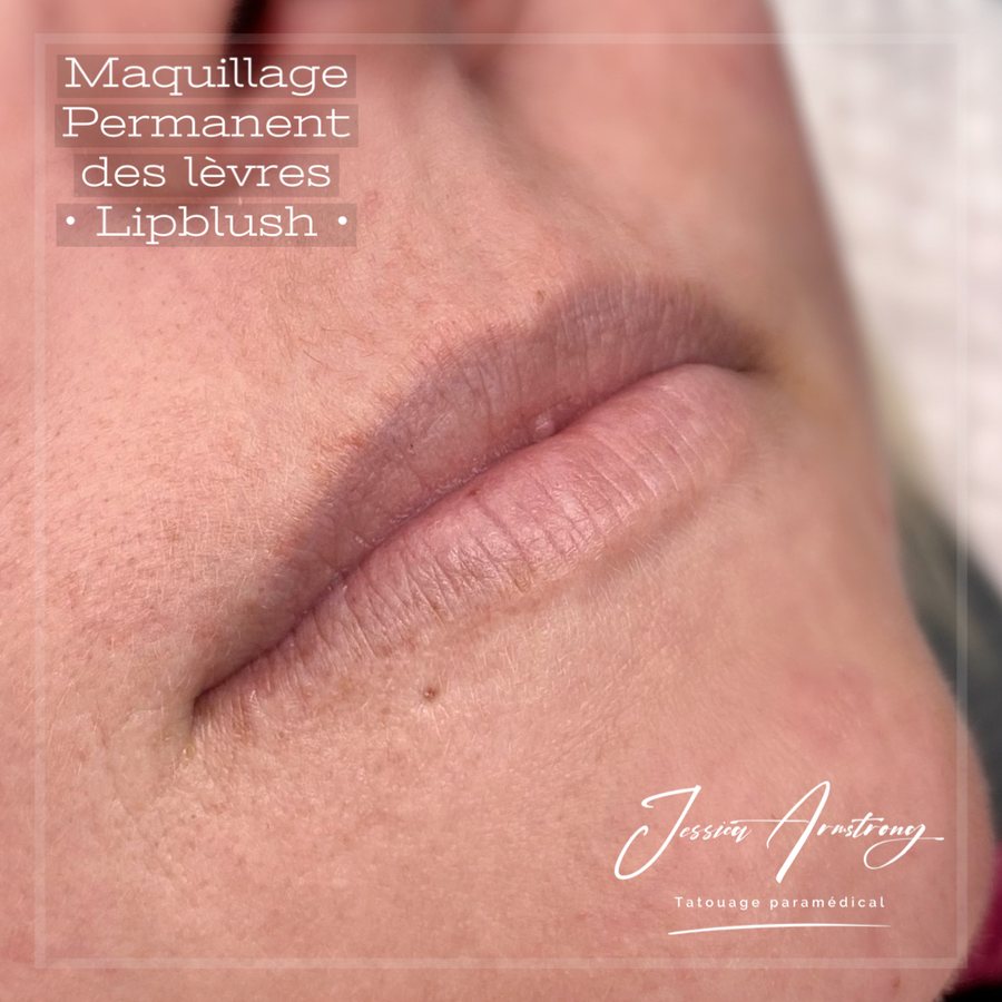 Avant maquillage permanent des lèvres, soft lip blush