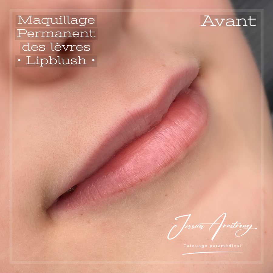 Avant maquillage permanent des lèvres, soft lip blush