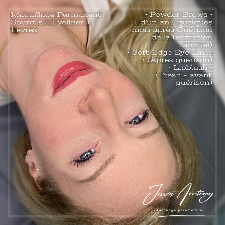 Résultat de maquillage permanent des lèvres, soft lip blush