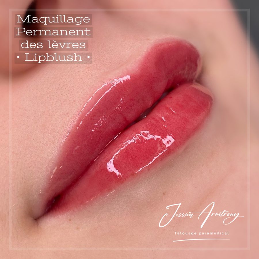 Maquillage permanent des lèvres, Lipblush, gros plan